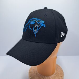 New Era Carolina Panthers Hat OSFM NFL Black Blue Embroidered Cap Keep Pounding